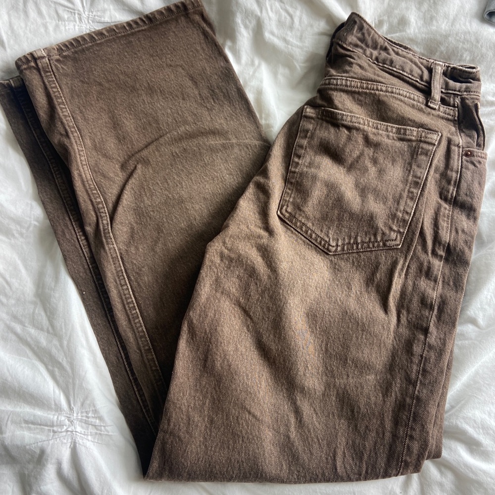 Abercrombie Brown Curve Love 90s relaxed jean high rise